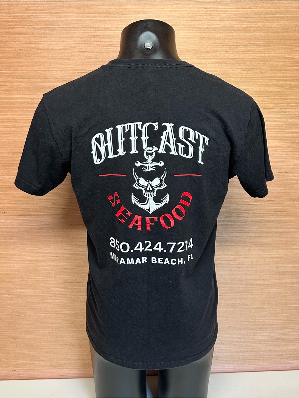 Outcast Seafoot Miramar Beach Florida Black Short Sleeve T-Shirt Size Large